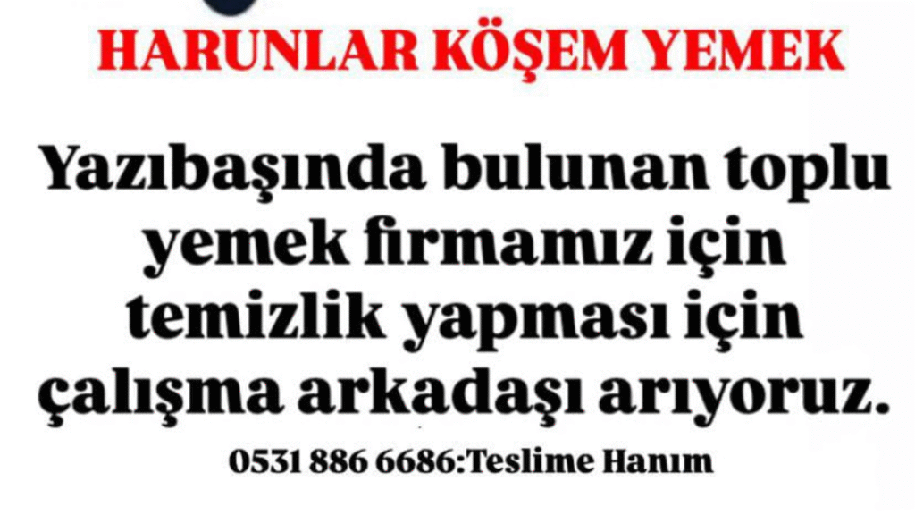 Yazıbaşı İş İlanı